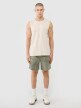 Męski top oversize 4F 4FWSS25TSLEM128 - beżowy