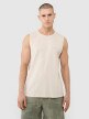 Męski top oversize 4F 4FWSS25TSLEM128 - beżowy