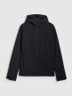 Męski softshell z kapturem 4F 4FWSS25TSOFM324 - czarny