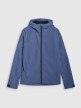 Męski softshell z kapturem 4F 4FWSS25TSOFM324 - niebieski