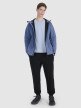 Męski softshell z kapturem 4F 4FWSS25TSOFM324 - niebieski