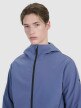 Męski softshell z kapturem 4F 4FWSS25TSOFM324 - niebieski