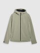 Męski softshell z kapturem 4F 4FWSS25TSOFM324 - zielony