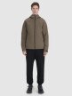 Męski softshell z kapturem 4F 4FWSS25TSOFM324 - brązowy