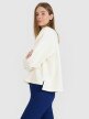 Damska bluza dresowa nierozpinana bez kaptura 4F 4FWSS25TSWSF1543 - biała