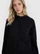 Damska bluza dresowa rozpinana z kapturem 4F 4FWSS25TSWSF1561 - czarna
