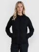 Damska bluza dresowa rozpinana z kapturem 4F 4FWSS25TSWSF1561 - czarna