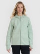 4F Damska bluza dresowa rozpinana z kapturem 4F 4FWSS25TSWSF1561  zielona Zielony