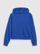 Damska bluza dresowa nierozpinana z kapturem 4F 4FWSS25TSWSF1748 - niebieska