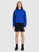Damska bluza dresowa nierozpinana z kapturem 4F 4FWSS25TSWSF1748 - niebieska