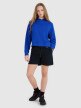 Damska bluza dresowa nierozpinana z kapturem 4F 4FWSS25TSWSF1748 - niebieska
