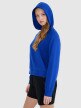 Damska bluza dresowa nierozpinana z kapturem 4F 4FWSS25TSWSF1748 - niebieska