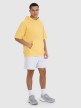 Męska bluza dresowa z krótkim rękawem 4F 4FWSS25TSWSM1538 - żółta