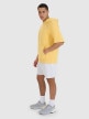 Męska bluza dresowa z krótkim rękawem 4F 4FWSS25TSWSM1538 - żółta