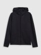 Męska bluza dresowa rozpinana z kapturem 4F 4FWSS25TSWSM1548 - czarna