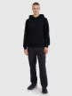 Męska bluza dresowa nierozpinana z kapturem 4F 4FWSS25TSWSM1585 - czarna