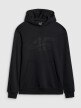 Męska bluza dresowa nierozpinana z kapturem 4F 4FWSS25TSWSM1585 - czarna