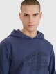 Męska bluza dresowa nierozpinana z kapturem 4F 4FWSS25TSWSM1585 - granatowa