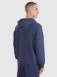 Męska bluza dresowa nierozpinana z kapturem 4F 4FWSS25TSWSM1585 - granatowa