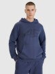 4F Męska bluza dresowa nierozpinana z kapturem 4F 4FWSS25TSWSM1585  granatowa Granatowy