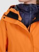 Damska kurtka trekkingowa 4F 4FWSS25TTJAF0751 - pomarańczowa