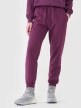 Damskie spodnie dresowe joggery 4F 4FWSS25TTROF0993 - fioletowe