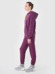 Damskie spodnie dresowe joggery 4F 4FWSS25TTROF0993 - fioletowe