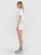 Damski t-shirt crop top 4F 4FWSS25TTSHF1977 - biały