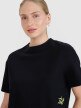 Damski t-shirt crop top 4F 4FWSS25TTSHF1977 - czarny