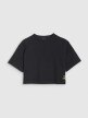 Damski t-shirt crop top 4F 4FWSS25TTSHF1977 - czarny