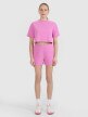 Damski t-shirt crop top 4F 4FWSS25TTSHF1977 - różowy