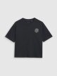 Damski t-shirt z nadrukiem oversize 4F 4FWSS25TTSHF1993 - czarny