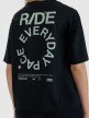 Damski t-shirt z nadrukiem oversize 4F 4FWSS25TTSHF1993 - czarny
