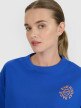 Damski t-shirt z nadrukiem oversize 4F 4FWSS25TTSHF1993 - niebieski
