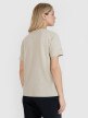 Damski t-shirt oversize 4F 4FWSS25TTSHF1994 - beżowy