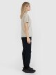 Damski t-shirt oversize 4F 4FWSS25TTSHF1994 - beżowy