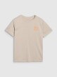 Damski t-shirt oversize 4F 4FWSS25TTSHF1994 - beżowy