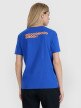 Damski t-shirt z nadrukiem oversize 4F 4FWSS25TTSHF2238 - niebieski