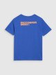 Damski t-shirt z nadrukiem oversize 4F 4FWSS25TTSHF2238 - niebieski