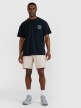 Męski t-shirt oversize z nadrukiem 4F 4FWSS25TTSHM1979 - czarny