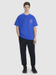 Męski t-shirt oversize z nadrukiem 4F 4FWSS25TTSHM1979 - niebieski