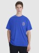 Męski t-shirt oversize z nadrukiem 4F 4FWSS25TTSHM1979 - niebieski
