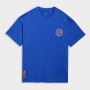 Męski t-shirt oversize z nadrukiem 4F 4FWSS25TTSHM1979 - niebieski
