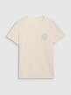 Męski t-shirt z nadrukiem 4F 4FWSS25TTSHM1980 - biały