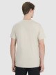 Męski t-shirt z nadrukiem 4F 4FWSS25TTSHM1980 - beżowy
