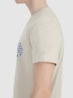 Męski t-shirt z nadrukiem 4F 4FWSS25TTSHM1980 - beżowy