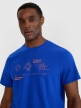 Męski t-shirt z nadrukiem 4F 4FWSS25TTSHM1982 - niebieski