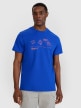 4F Męski tshirt z nadrukiem 4F 4FWSS25TTSHM1982  niebieski Kobalt