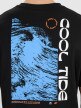 Męski t-shirt oversize z nadrukiem 4F 4FWSS25TTSHM1985 - czarny