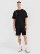 Męski t-shirt oversize z nadrukiem 4F 4FWSS25TTSHM1985 - czarny